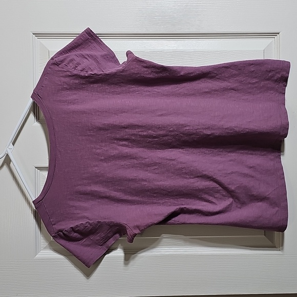 Banana Republic Graphic Tee V Neck Short Sleeve T- Shirt Mauve Purple Size L - Picture 3 of 7